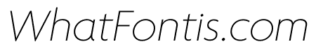 Agenda One Extra Condensed Thin Italic