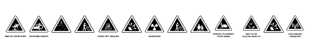 warning signs font