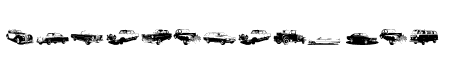 Vintage cars silhouette