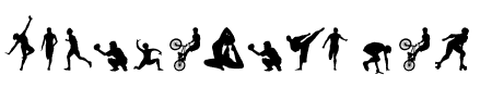 sport poses silhouettes