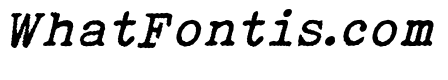 Victoria Typewriter Italic