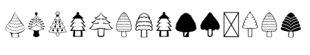 Cute Tree Christmas Dingbats