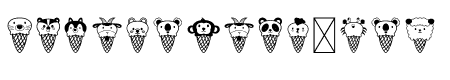 CuteAnimal IceCream Dingbats