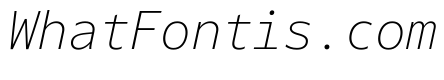 Darkmode Mono On Thin Italic