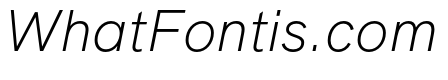 HK Grotesk Light Italic
