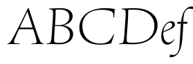 Oculi Display Light Italic