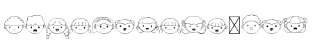 Cute Face Dingbats