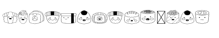 Sushi Kawaii Dingbats