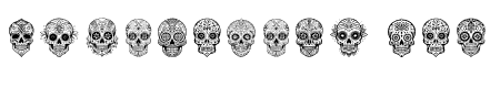 Aztec Tribal sugar skull Reg