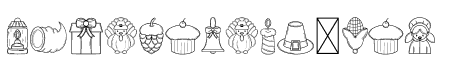 Thanksgiving Doodles Dingbats