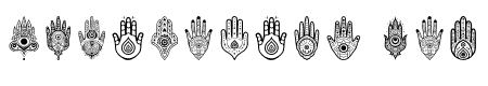 Tribal Hamsa hands Regular