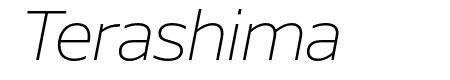 Scandium ExtraLightItalic