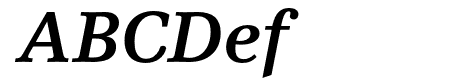 Vernacular Clarendon Demi Italic