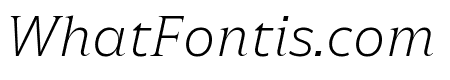 Roman Grotesque WEBL Extralight Italic
