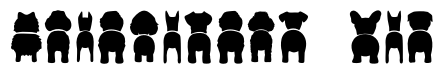 Dog Butt Silhouette Set