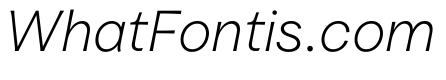 Valley Sans Thin Italic