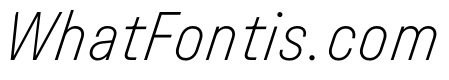 Unifora NarrowExtralightItalic Instance