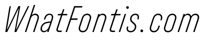 Unifora CondensedExtralightItalic Instance