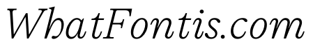 ModeratSerif ExtraLightItalic