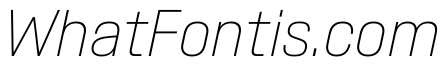 SwissDinVAR ThinItalic Instance