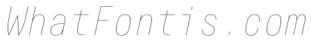 AlpagaVAR CondensedHairlineItalic Instance F18c1273