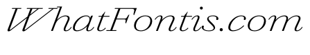 AgathaItalicVAR UltraExpandedExtraLightItalic Instance