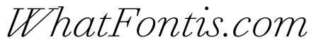 AgathaItalicVAR ExtraLightItalic Instance
