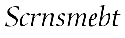 Rilke Display Book Italic
