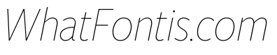Freight Sans Condensed Thin Italic