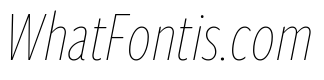 Freight Sans Compressed Thin Italic