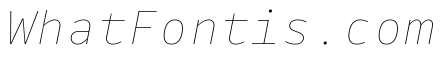 Drive Mono Hairline Italic