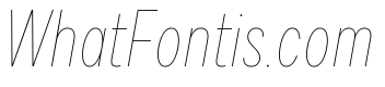 Draft Extra Condensed Hairline Italic