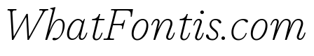 Moderat Serif Thin Italic