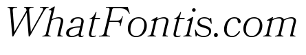 Bookmania Light Italic