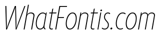 Agenda One Extra Condensed Thin Italic