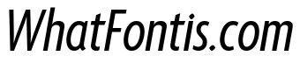Agenda One Extra Condensed Medium Italic