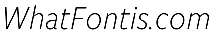 Freight Sans Condensed Light Italic