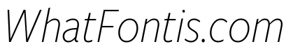 Freight Sans Condensed Extra Light Italic