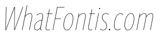 Freight Sans Compressed Hairline Italic