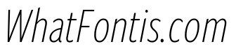 Freight Sans Compressed Extra Light Italic