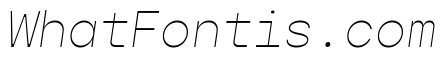 Gopher Mono Thin Italic