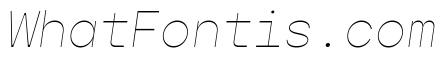 Gopher Mono Hairline Italic