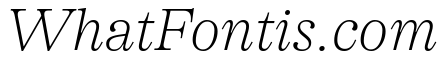 SFT Schrifted Serif TRIAL SH ExLight It