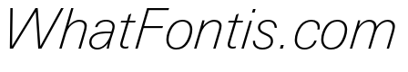 Univers Next Pro Thin Italic