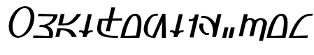 Aurebesh_Rodian Oblique