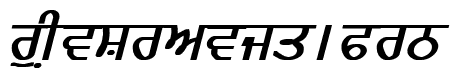 GurmukhiLys 020 Bold Italic