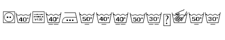 Wash Care Symbols M54