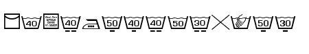 Wash Care Symbols Classic M54