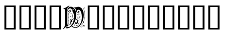 Ornamental Initials W