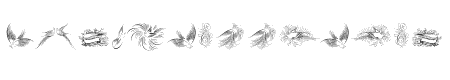 Penmanship Birds and Ornaments Free